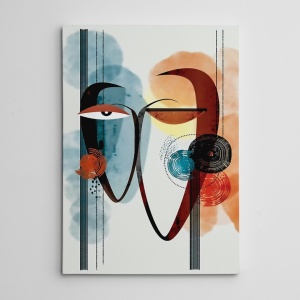 Wallxpert tablou decorativ canvas 50x70 cm, 50% bumbac/50% poliester, imprimare digitala, rama lemn 2x3 cm, multicolor - Verificat A · Re-Bloom - Img 4