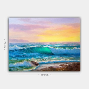 Wallxpert tablou decorativ canvas, 70x100 cm, panza 100%, rama lemn 100% grosime 3 cm, multicolor - Verificat A · Re-Bloom - Img 3
