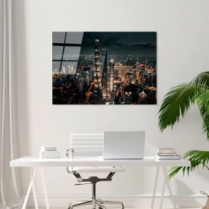 Wallxpert tablou decorativ pe sticla temperata, 70x100 cm, sticla 100% grosime 4mm, multicolor - Verificat A · Re-Bloom - Img 4