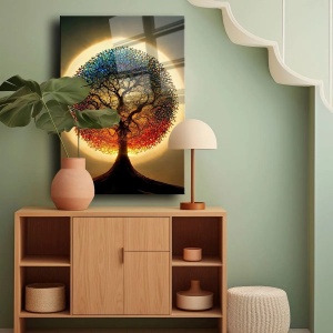 Wallxpert tablou decorativ pe sticla temperata, 70x100 cm, sticla 100% grosime 4mm, imprimare UV, multicolor - Verificat A · Re-Bloom - Img 4