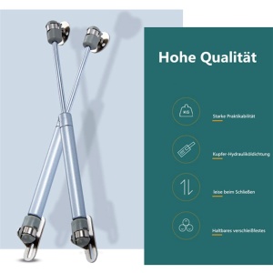 Amortizor cu gaz pentru mobilier Vencede, cupru/otel inoxidabil, argintiu, 26,8 cm