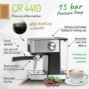 Aparat de cafea si cappucino, sub presiune, Camry CR4410 - Img 7