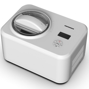 Aparat de inghetata Heinner Glace HICM-150WHYG, Putere 150W, Capacitate bol 1.5L, Compresor incorporat, Display LED, Timer, Alb - Img 3
