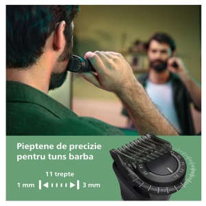 Aparat de tuns barba & parul de pe cap si corp 13in1 Philips Multigroom All in One MG7925/15, autonomie 120 min, 26 setari de lungime: 0,5-20 mm All-in-One, 3 capete trimmer specializate (detalii, nas, corp), husa, 100% waterproof, Resigilat, Grad A - Img 5