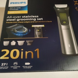 Aparat de tuns barba & parul de pe cap si corp 20in1 PHILIPS All-in-One MG9553/15 +OneBlade, autonomie 120 min, 27 setari lungime: 0,2 mm OneBlade& 0,5-20 mm All-in-One, 3 capete trimmer specializate (detalii, corp, extra-lat), Resigilat, Grad A - Img 2