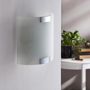 Aplica de perete Quentin, LED, sticla/metal, alb/crom, 20 x 20 x 8,4 cm - Img 7