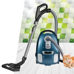 Aspirator cu sac Heinner HVC-MLED700BL, Putere 700W, Putere aspirare 180W, Display LED, Telecomanda pe maner, Sac textil: 3.5L, Tub telescopic metalic, Albastru - Img 2