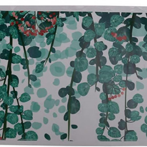 Autocolant de perete Veumoie, model eucalipt, verde, PVC, 85 X 63 cm - Img 1