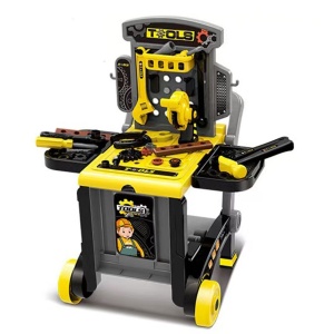 Banc de lucru jucarie Rovo 928, cu unelte si accesorii, 45 piese - Img 8