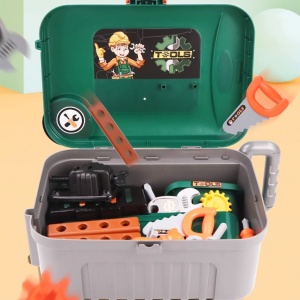 Banc de lucru jucarie Rovo 952, cu unelte si accesorii, 35 piese - Img 7