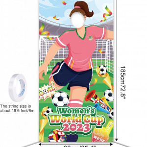 Banner foto pentru cupa mondiala de fotbal DPKOW, poliester, multicolor, 185 x 90 cm - Img 7