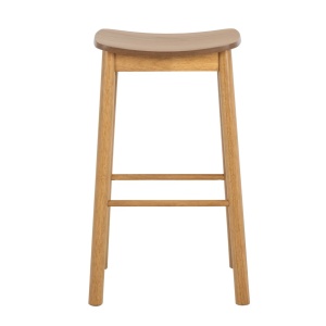 Barlow set 2 scaune de bar 44x39.5x76.8 cm, lemn de stejar si cauciuc furnirut, MDF lacuit, certificat FSC MIX, natur - Verificat A · Re-Bloom - Img 2