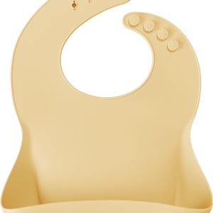 Baveta Basic Bib Minikoioi, 100% Premium Silicone â€“ Mellow Yellow - Img 1