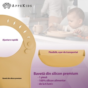 Baveta din silicon, AppeKids - Honey - Img 2