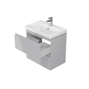 Baza si lavoar CS9721 suspendat, sertare, gri, 50x39.7x62 cm - Img 4