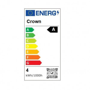 Bec decorativ LED E27 Crown, sticla, auriu, 4W, 230V, lumina alb cald, 12 x 16 cm - Img 6