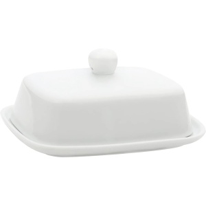 Belle Vous untiera ceramica cu capac, 16.4x13cm, capacitate 500g, fara BPA/plumb, rezistenta temperatura, compatibila frigider/microunde, alb - Verificat A · Re-Bloom