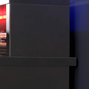 Birou de gaming Tezaur 5B, LED, negru, 200 x 91 x 72 cm - Img 2