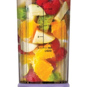 Blender portabil Fram FBP-P74PP, Acumulator 7.4V, Recipient 400ml, Lame inox, Cablu incarcare TYPE-C, Mov - Img 2
