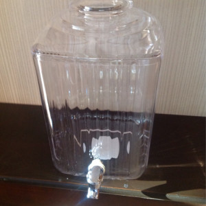 Borcan din sticla acrilica 7.5 litri cu robinet transparent - Img 2