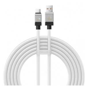 Cablu Baseus Coolplay, USB-C la USB-C, 100W, 2m, Alb, Resigilat, Grad A