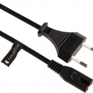 Cablu de alimentare Figura 8 C7 Keple, 2 pini, 240 V, negru, 3 m