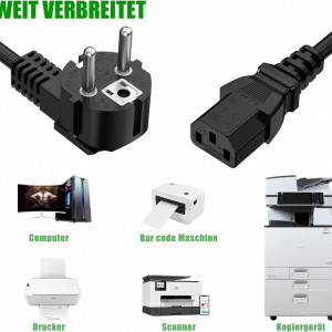 Cablu de alimentare pentru PC Mellbree, negru, 2 m - Img 6
