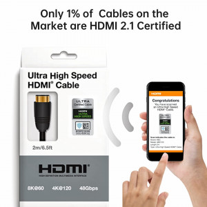 Cablu HDMI BRIDGEE, 8K, negru, 2 m - Img 6
