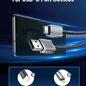 Cablu USB A la USB C cu incarcare rapida ,compatibil cu Samsung Galaxy S23 S22 S21, Note 12 11, LG V60 V50, 15W - Img 3