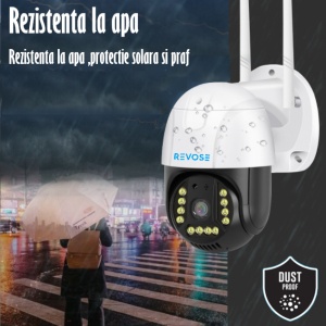 Camera de Supraveghere Video REVOSE™ 5MP 2560x1920, Aplicatie Dedicata, Intelligent Tracking, PTZ, WIFI, Lan, AP hotspot, Micro SD, Rotire, Alarma miscare, Interior si Exterior - Img 4
