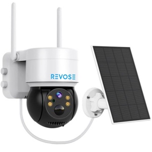 Camera Solara de Supraveghere Video REVOSE™ 5MP 2560x1920, Aplicatie Dedicata, Intelligent Tracking, PTZ, WIFI, Lan, AP hotspot, Micro SD, Rotire, Alarma miscare, Interior si Exterior, Incarcare Solara