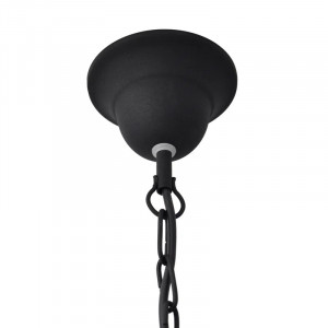 Candelabru Jamel, 5 lumini, metal/plastic/bumbac, negru/alb/gri, 50 x 60 x 100-160 cm