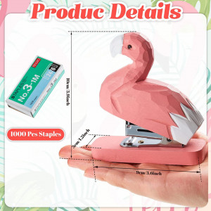 Capsator Zonon, model flamingo, lemn/metal, argintiu/alb/roz, 10 x 3 x 9 cm - Img 7