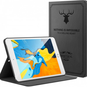 Carcasa de protectie pentru Apple iPad mini 4/5 SmartDevil, piele PU, negru, 7,9 inchi 