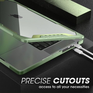 Carcasa de protectie pentru MacBook Pro 14 inch SUPCASE, poliuretan termoplastic, verde 