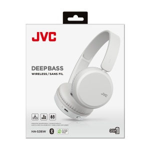 Casti audio On-Ear JVC HA-S36W-W-U, Bluetooth, Autonomie 35h, microfon, Alb - Img 4