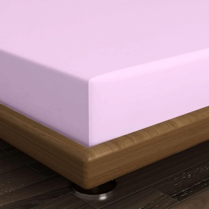 Cearsaf de pat cu elastic Premium Ranforce, bumbac 100%, 100x200+30 cm, liliac - Verificat A · Re-Bloom - Img 2