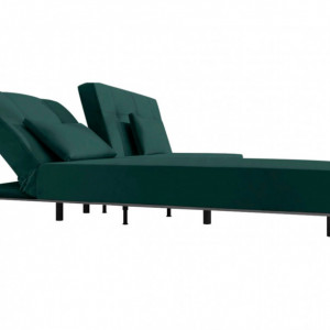 Coltar Win, cu funcție de pat/șezlong, montabil opțional pe stânga/ dreapta, textil, verde, 82 x 205 x 149 cm - Img 4