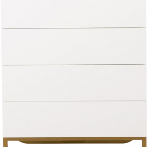 Comoda Sanford, MDF/ metal, alb/ auriu, 80 x 106 x 48 cm - Img 7