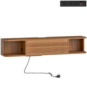 Comoda TV suspendata Re-Bloom, PAL, 120x24x22.4 cm, pana la 50", prize AC+USB-A+USB-C, orificii cabluri, 45 kg, nuc - Verificat A · Re-Bloom