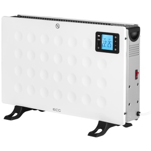 Convector electric de podea ECG TK 2080 DR alb, 2000 W, 3 trepte, termostat, LCD - Img 1