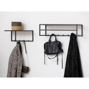 Coogee I cuier de perete 77x22x28 cm, 7 carlige, MDF/metal, natur/negru - Verificat A · Re-Bloom - Img 2