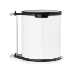 Cos de gunoi Brabantia, otel inoxidabil/plastic, alb/negru, 15 L