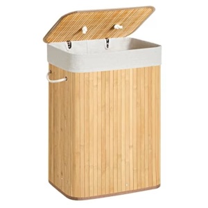 Cos pentru rufe, Songmics, 40 x 30 x 60 cm, 72 L, LCB10Y, Natural