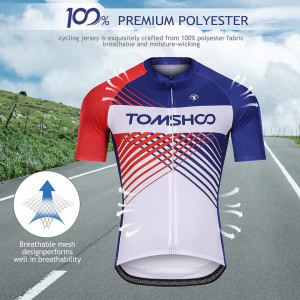 Costum pentru ciclism TOMSHOO, poliester, multicolor, marimea XL - Img 7