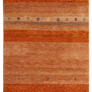 Covor Chipps, lana virgina, portocaliu, 60 x 90 cm