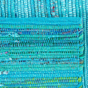 Covor Mersin, bumbac, albastru turcoaz, 160 x 230 cm - Img 5