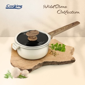 Cratita cu capac Cooking by Heinner Wild Stone, aluminiu, 18x9cm - Img 2