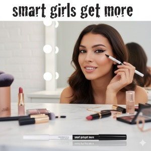 Creion de ochi dual Smart Girls Get More, Rezistent la Apa, Textura Moale, Acoperire Intensa - Creion Dermatograf - Img 4