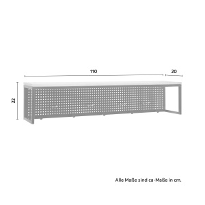 Cuier de perete Lorenzo, lemn masiv/metal, negru/natur, 110 x 22 x 20 cm